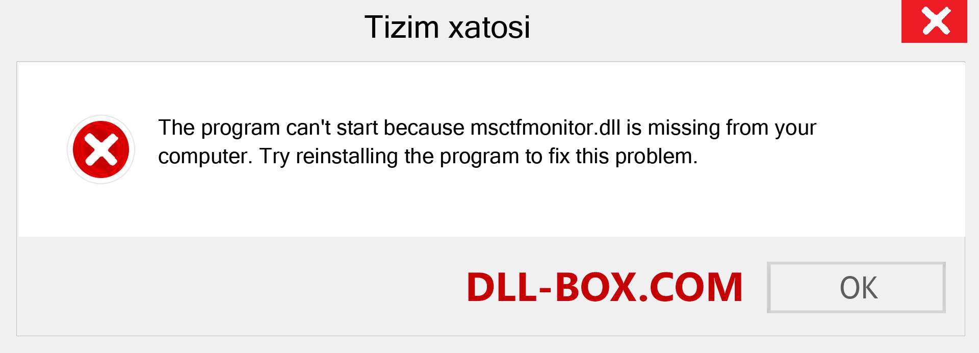 msctfmonitor.dll fayli yo'qolganmi?. Windows 7, 8, 10 uchun yuklab olish - Windowsda msctfmonitor dll etishmayotgan xatoni tuzating, rasmlar, rasmlar